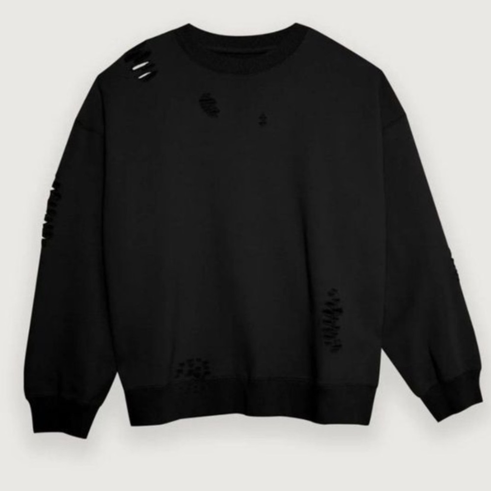 *Oak + fort** distressed Crew neck XS